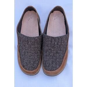 Chaco‎ Womens Performance Quinn Shoes Mules Sz 8 39 Java Leather Wool Hiking